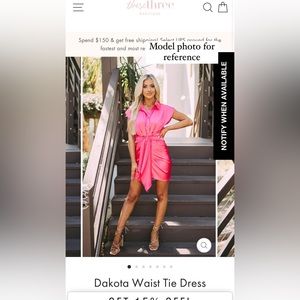 These Three Boutique Satin Tie-Dress